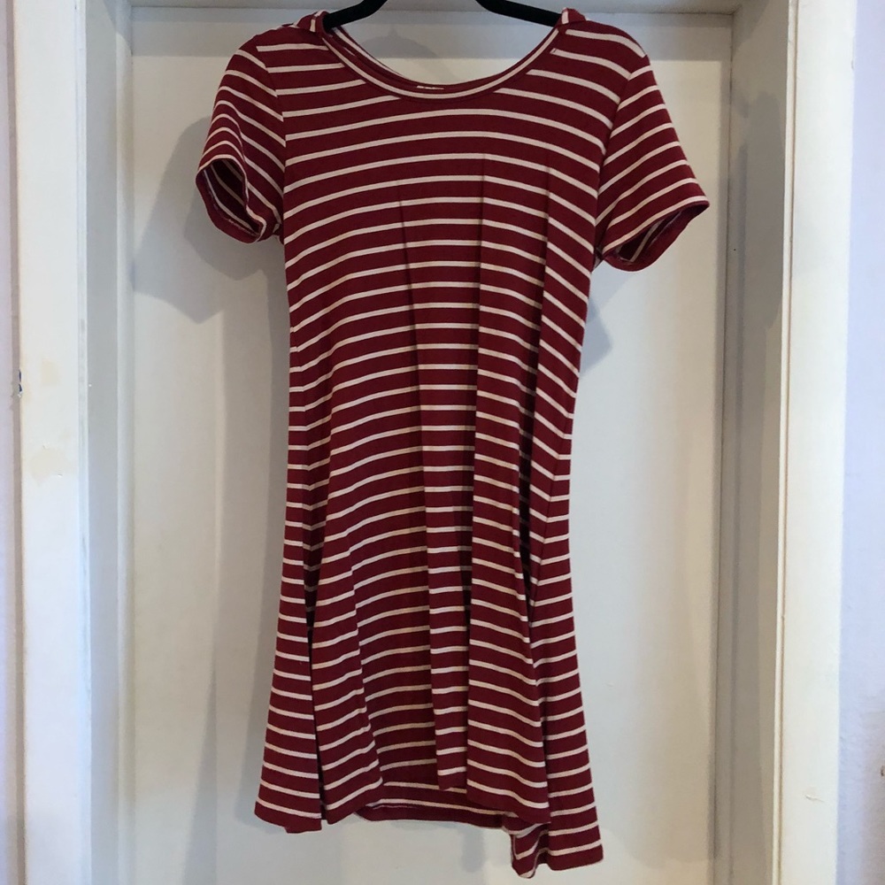 Element red/white striped hoodie dress